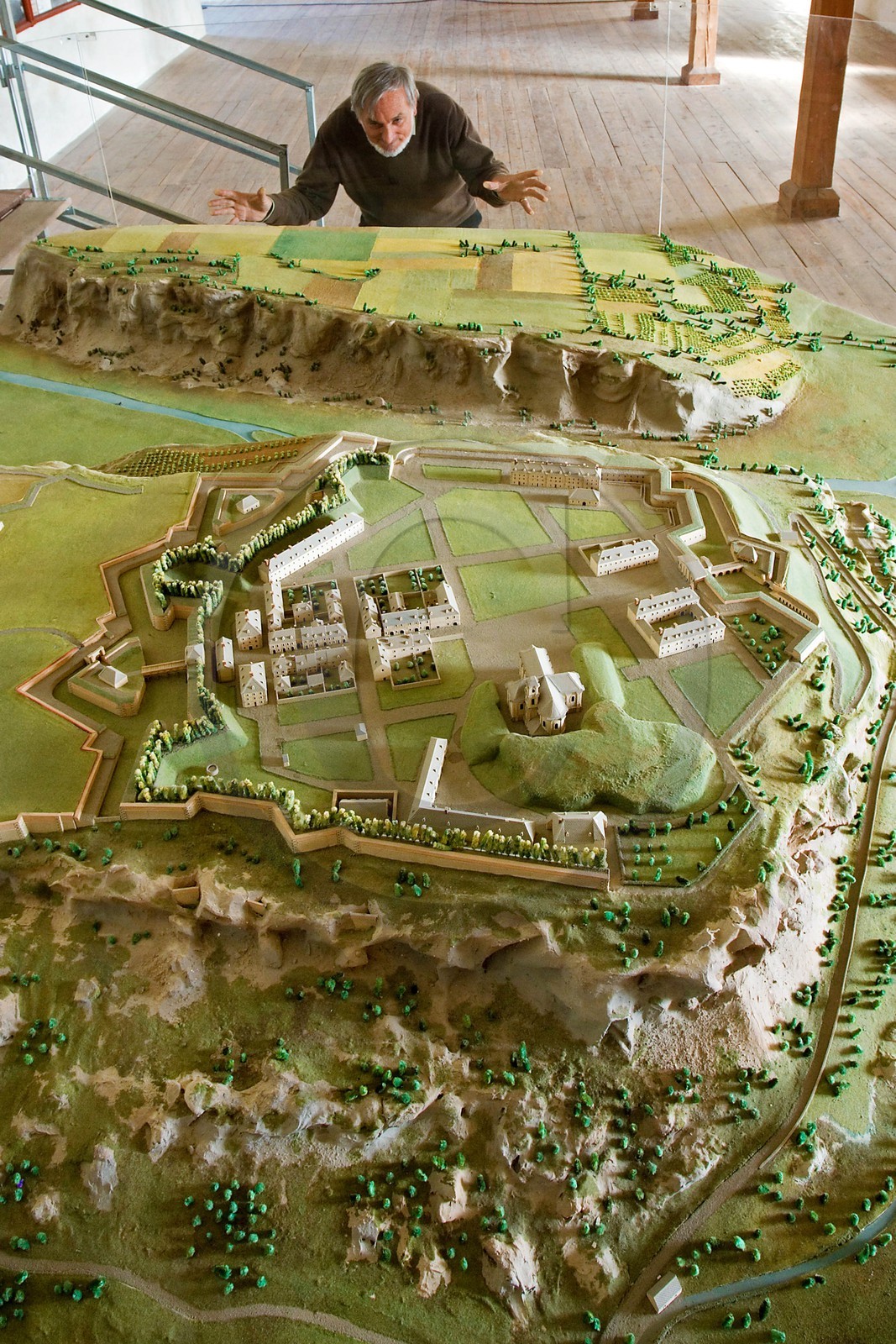 Mont-Dauphin, fortifications Vauban, maquette plan relief