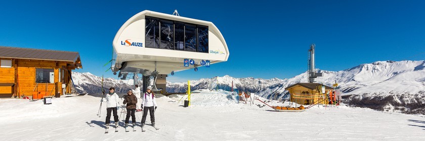 La station de ski Sauze Super-Sauze est une station village, télésiège Le Brec
