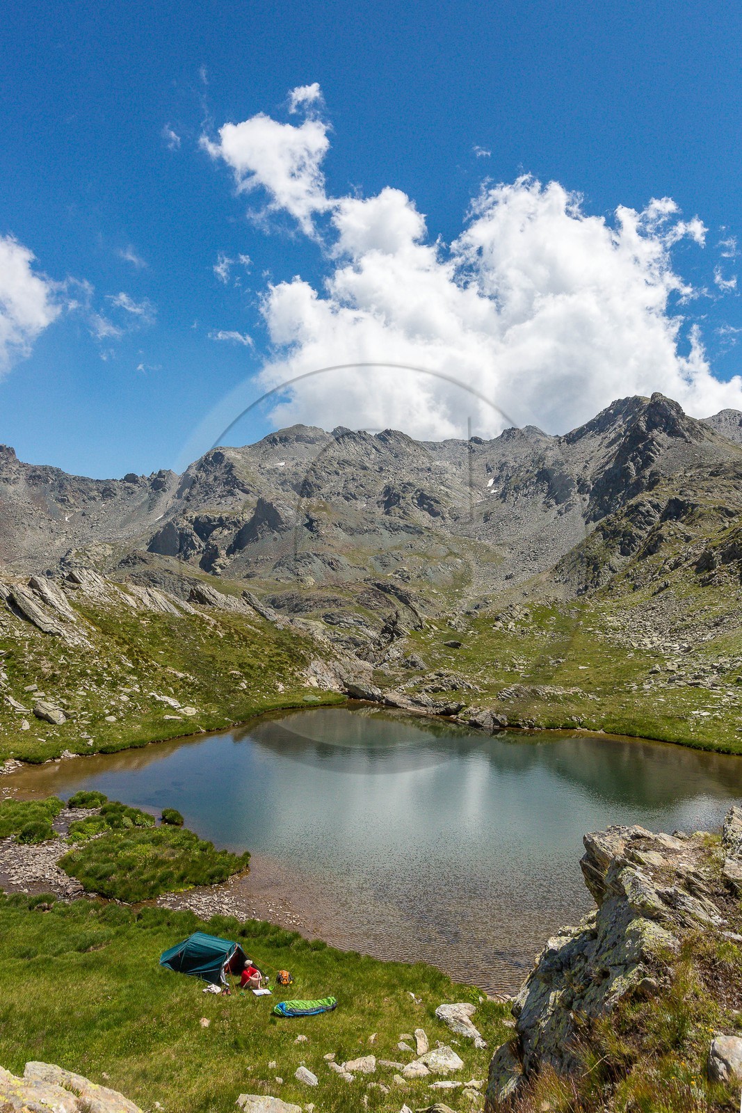 Saint-Paul-sur-Ubaye, Maljasset, col du Longet, Lac Bes inférieur