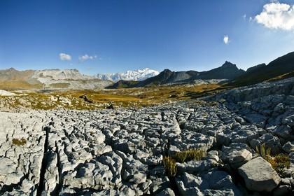 Désert de Platé, le Dérochoir et le Mont-Blanc