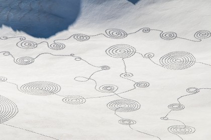 Serre-Chevalier, Snow drawings, une œuvre de l'artiste Sonja Hinrichsen