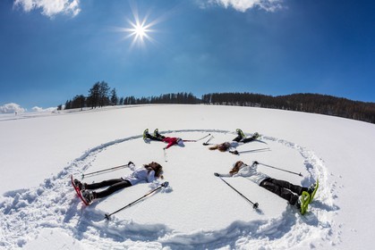 vallée de l'Ubaye, randonnée en raquettes à neige