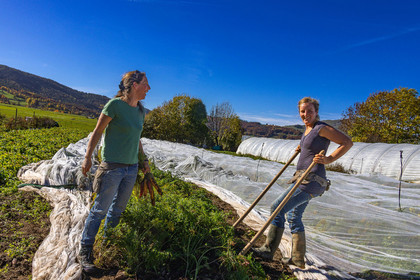LéguMontagne, Sylvie Jaussaud et  Bertille Gieu, Maraîchères bio