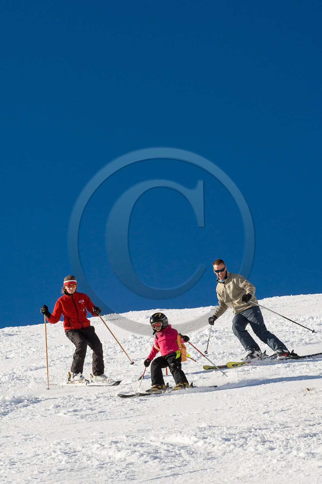 Ski piste famille