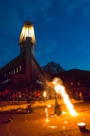 Lac de Serre-Ponçon, Savines-le-Lac, spectacle  Neige de Feu
