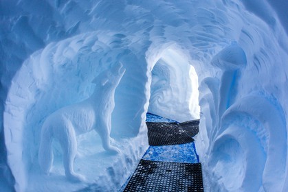 Les Orres, sculpture sur neige