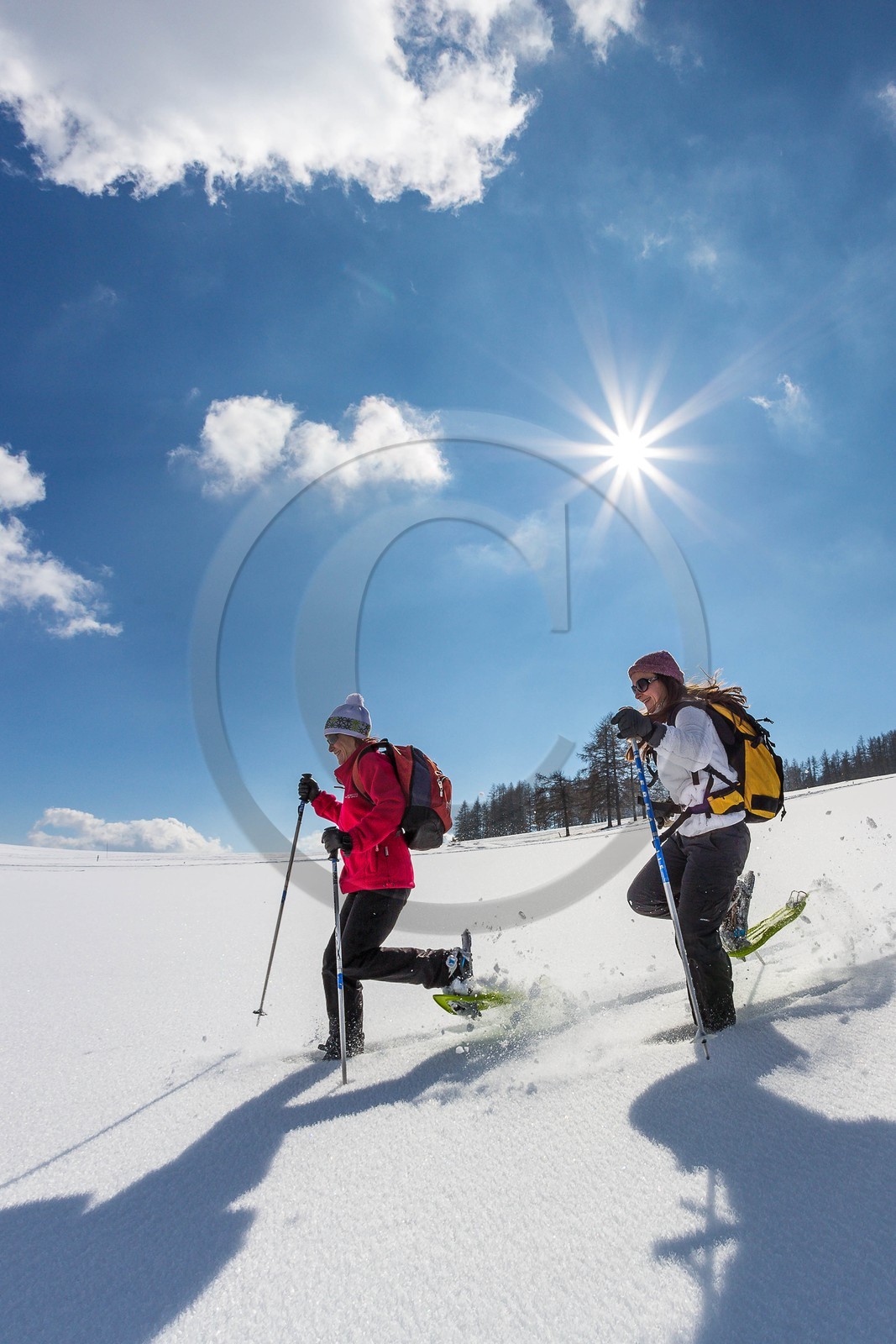 vallée de l'Ubaye, randonnée en raquettes à neige